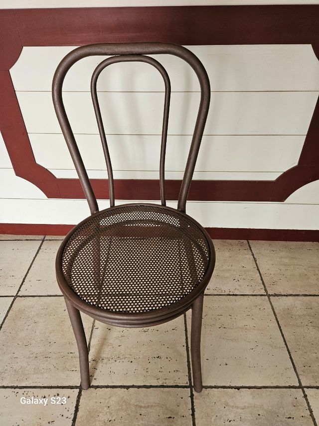Silla vintage metal marrón