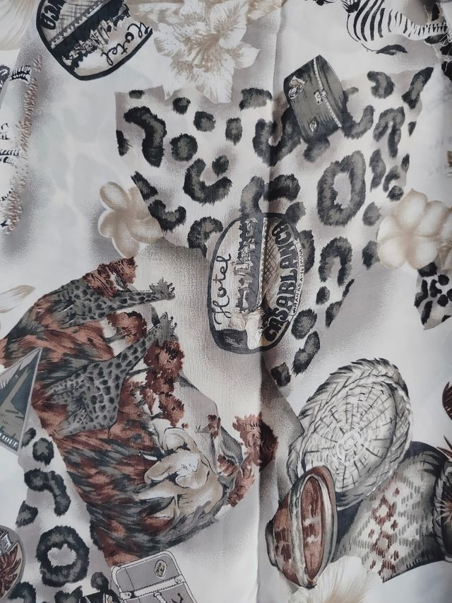 Tessuto Africa: beige, marrone