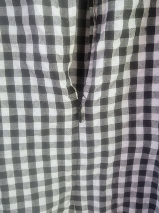 Vestido Mango vichy blanco-negro