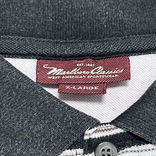 Marlboro Vintage 90s Striped Polo Embroidered Logo