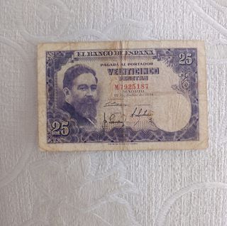 Billete 25 pesetas 1954