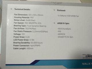 Ventilador PC Valkyrie V12R - Blanco reverso