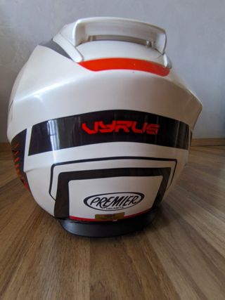 Casco Premier Virus blanco-rojo