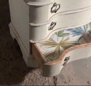 Comoda buro antiguo blanco