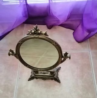 Espejo tocador bronce antiguo