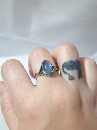 Anillo plata aguamarina 