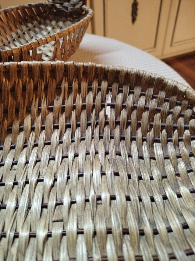 Juego 4 cestas mimbre patos