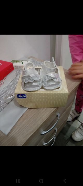 Sandali bambina Chicco glitter argento 16