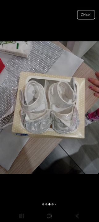 Sandali bambina Chicco glitter argento 16