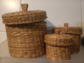 Juego 3 Cajitas mimbre