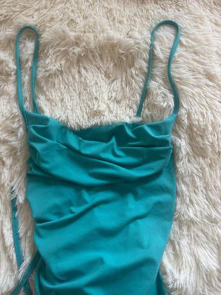 Bañador turquesa espalda abierta