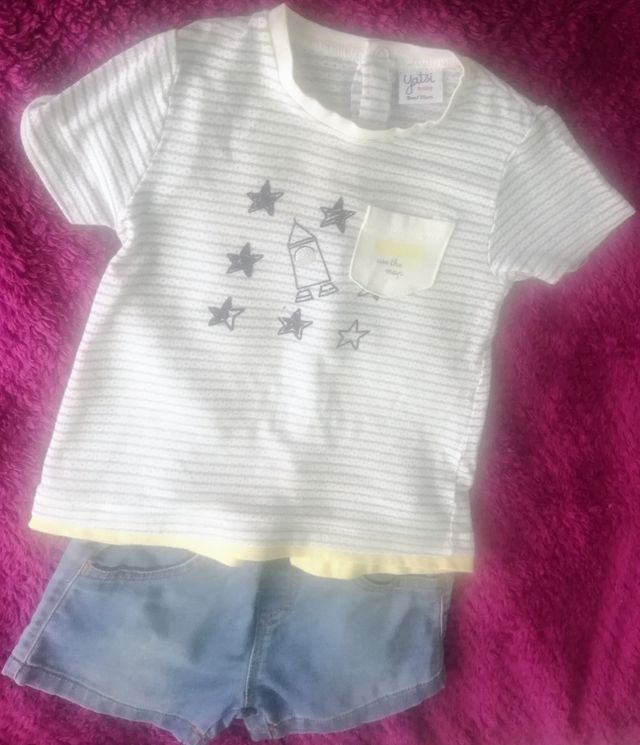 Conjunto bebé verano - camiseta y shorts