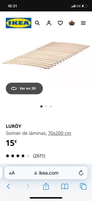Somier enrollable sin estrenar