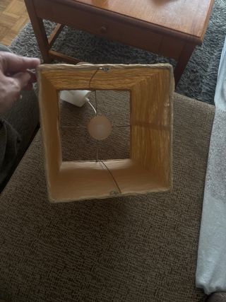 Lampara techo papel beige