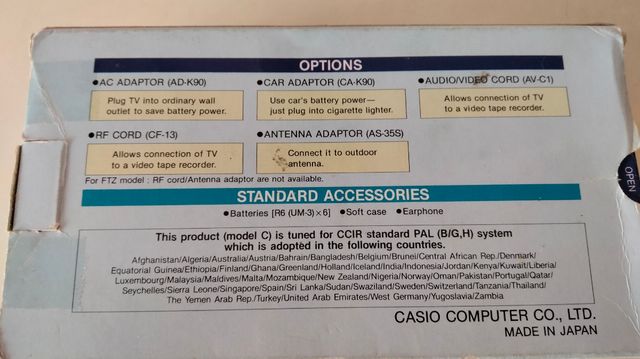 TV LCD Casio TV-3100