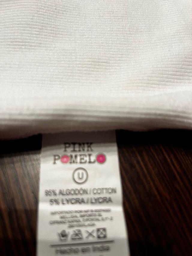 Pink Pomelo: Top asimétrico blanco - Talla única