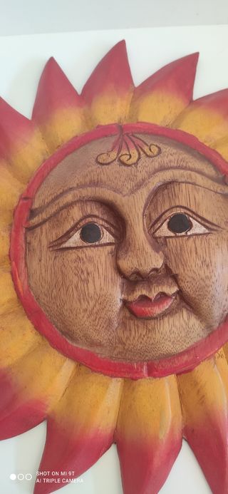 Sole e Luna intaglio e decoro a mano scontatissimi