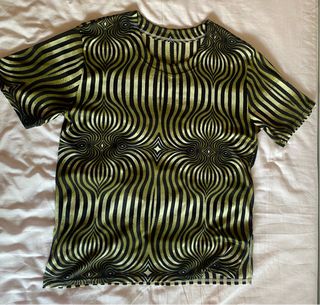 Camiseta rayas verde oliva