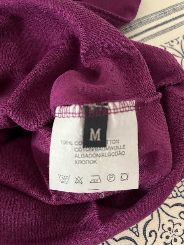 3 Maglie a maniche lunghe - viola e bianca