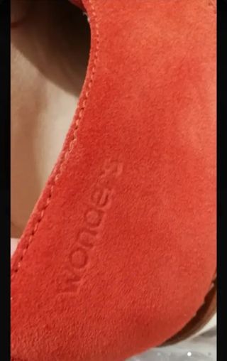 Zapatos Wonders rojos plataforma