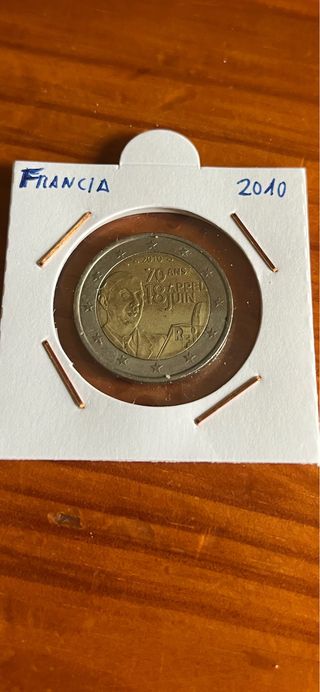 Moneda 2€ Francia 2010 - 70 años 18 Junio