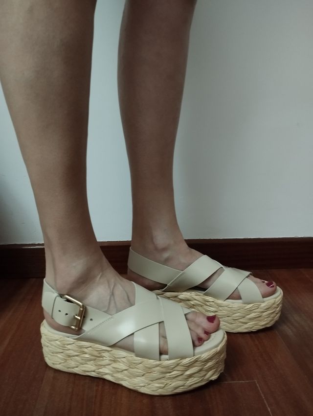 SANDALIAS PLATAFORMA.ZARA.NUEVAS