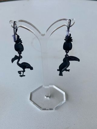 Orecchini fenicottero & tucano