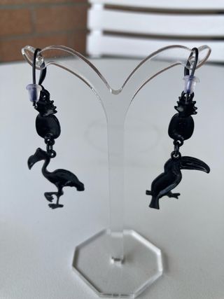 Orecchini fenicottero & tucano