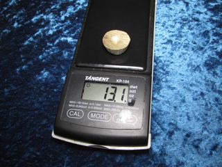 Antiguo ponderal vasos bronce 7 piezas s. XIX