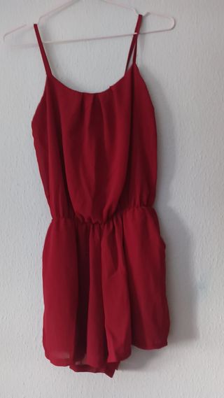 Mono beige y granate talla S, lote de 2 piezas