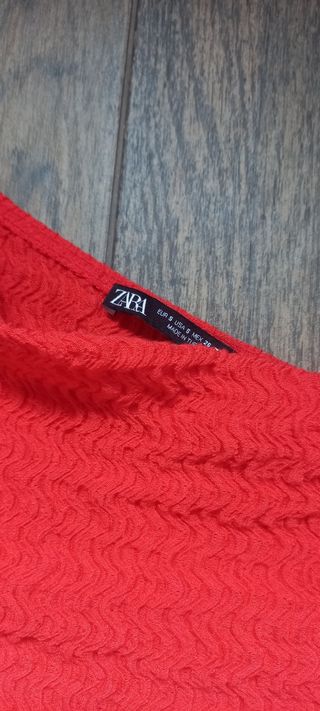 Vestido rojo zara talla S