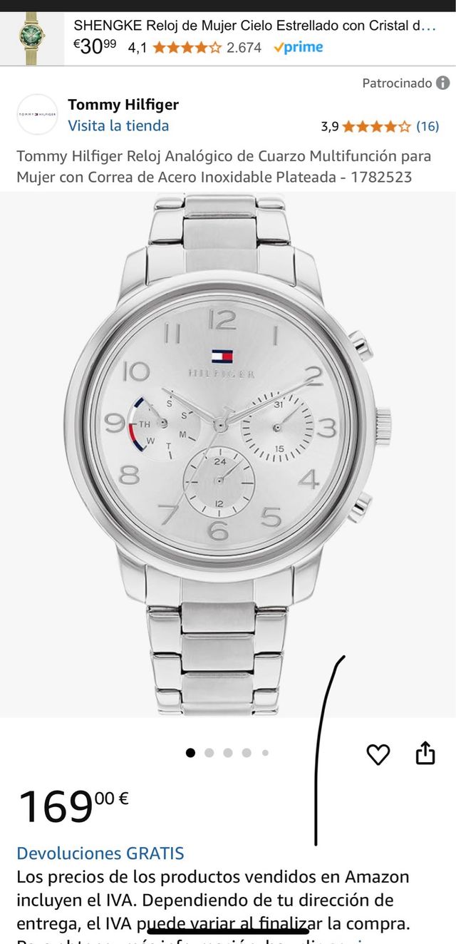 Orologio Tommy Hilfiger - Beige/Argento