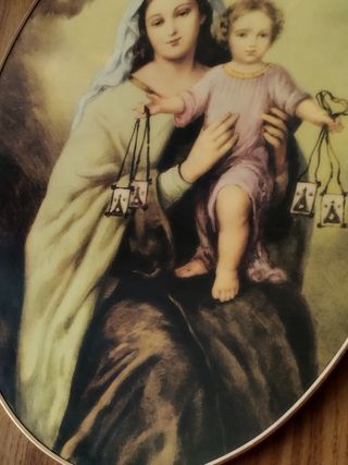 Cuadro Virgen con Niño vintage