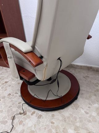 Sillón Relax Masaje Beige - Piel Sintética