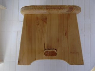 Sgabello legno massello - 37x50cm