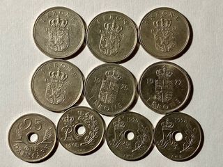Lote de 32 monedas danesas