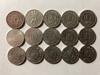 Lote de 32 monedas danesas