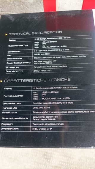 Dikom DPF-080 cornice digitale bianca