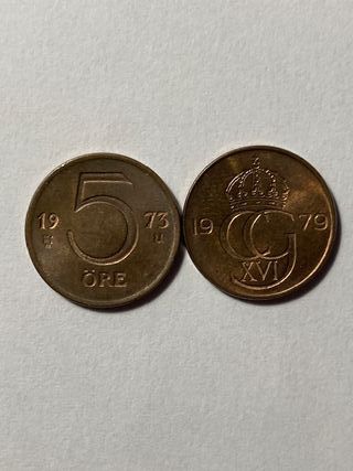 Lote de 20 monedas suecas