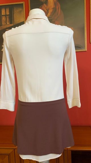 Miniabito Aniye By L - bianco panna e marrone