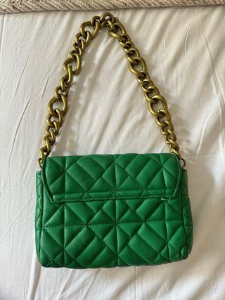 Bolso verde acolchado