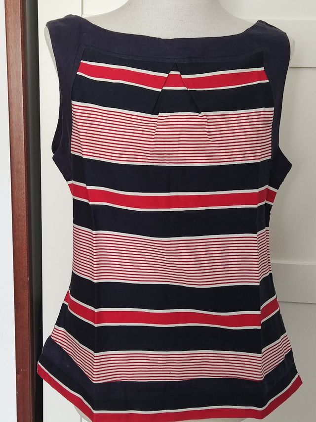 Top rayas rojas y azules - Talla 42