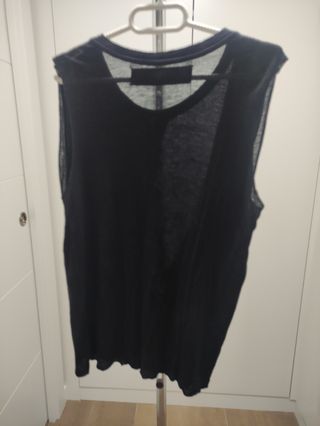 Camiseta Zara negra sin mangas - Talla M