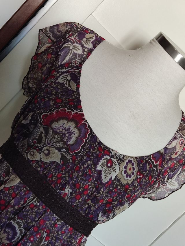 Vestido CyA estampado talla S