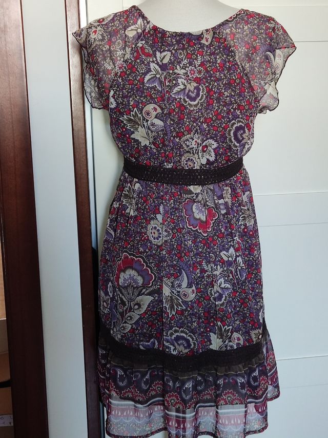 Vestido CyA estampado talla S