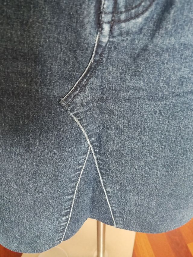 Falda vaquera L (40) azul