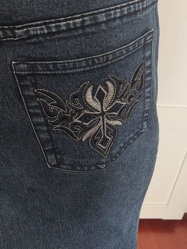 Falda vaquera L (40) azul