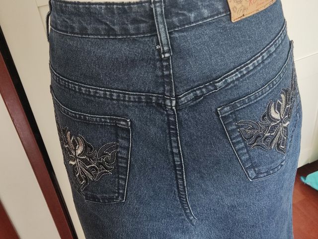 Falda vaquera L (40) azul