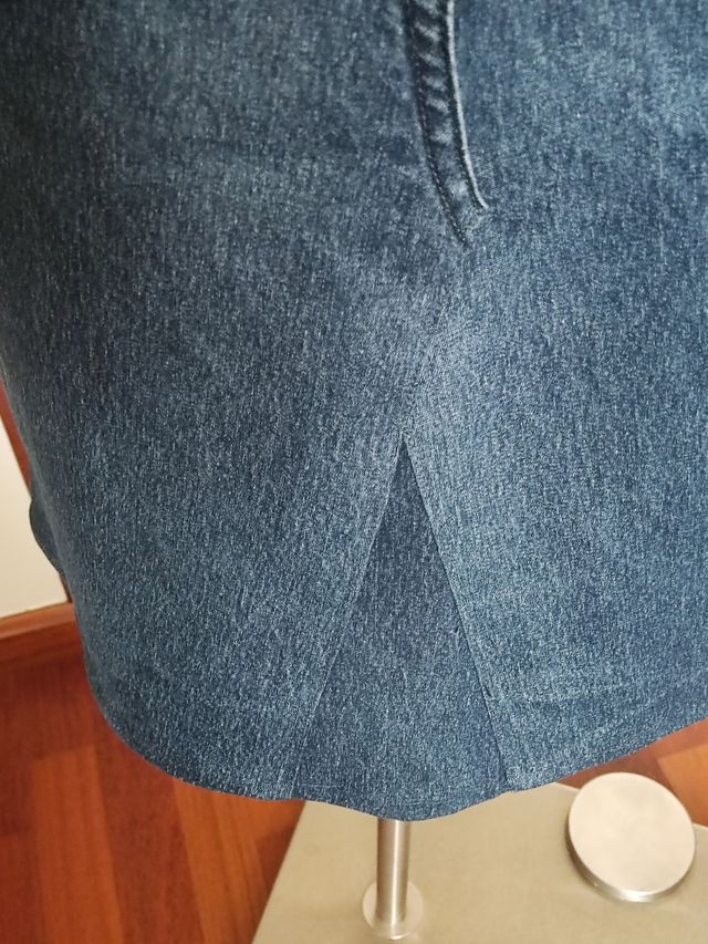 Falda vaquera L (40) azul