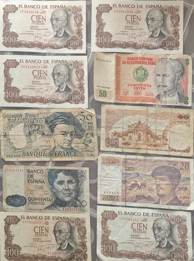 Colección billetes antiguos España, Francia